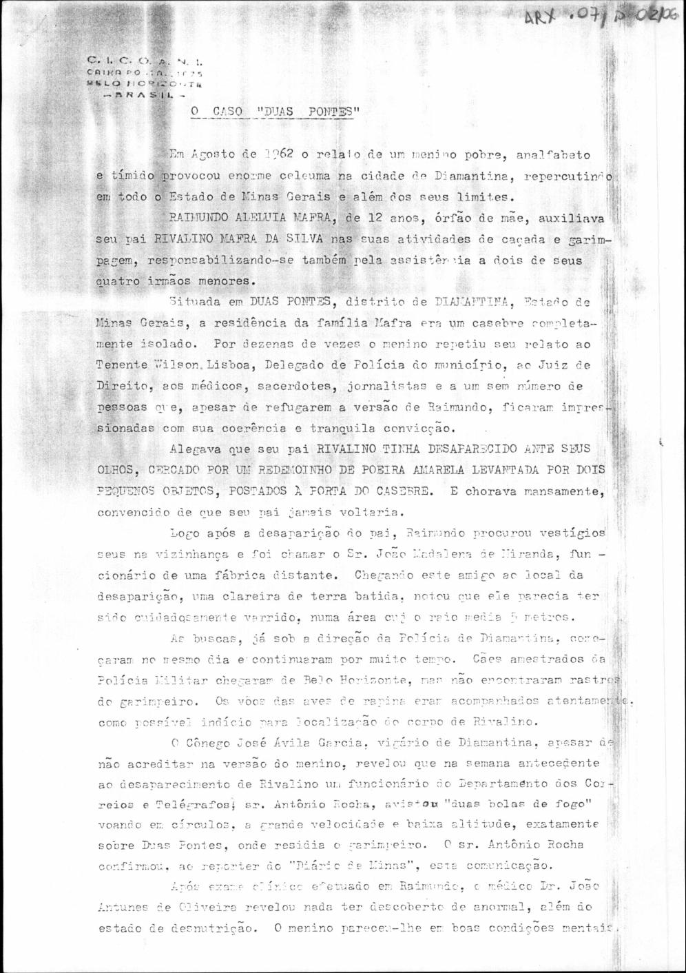 página do documento