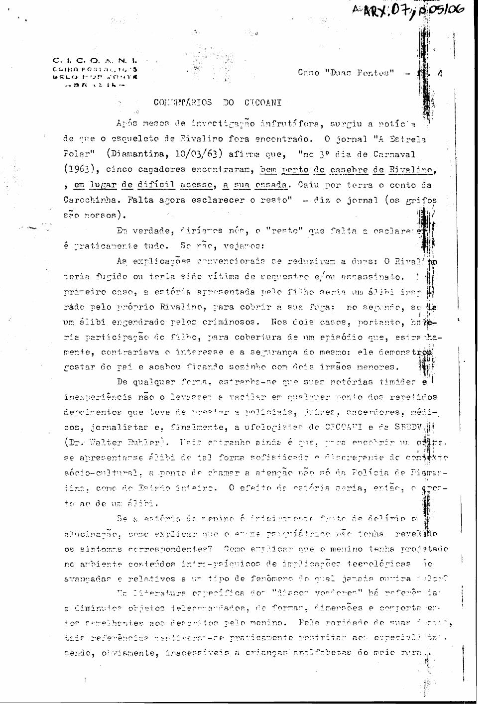 página do documento