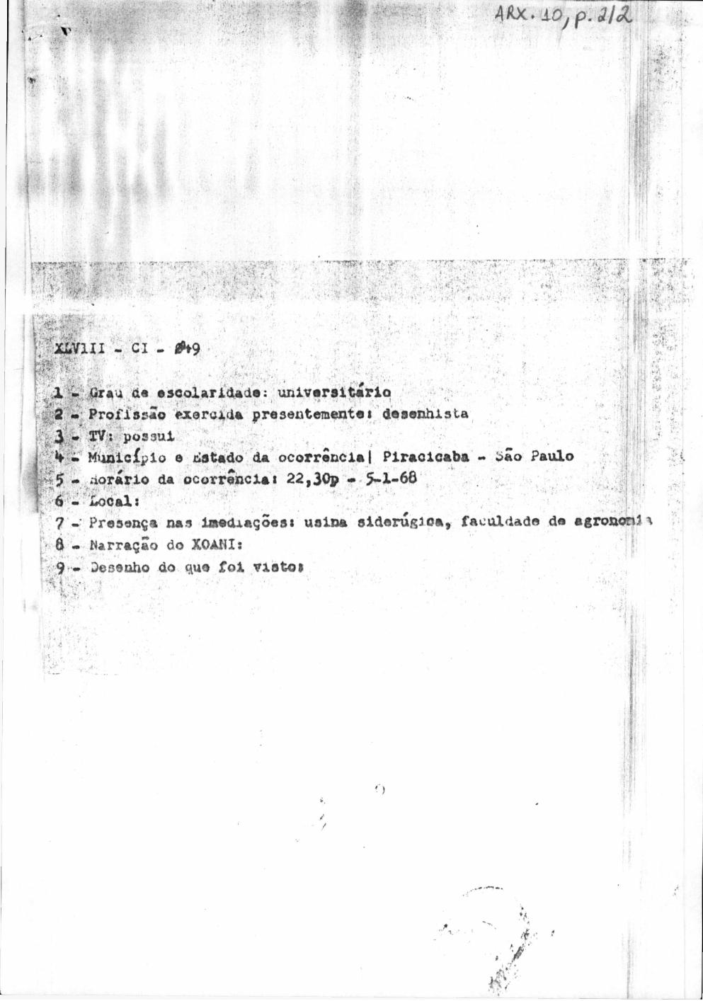 página do documento