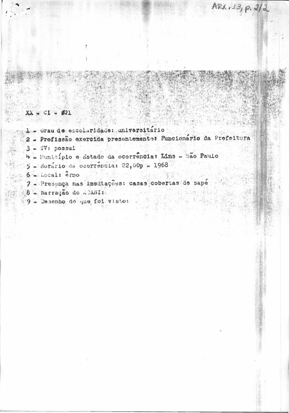 página do documento
