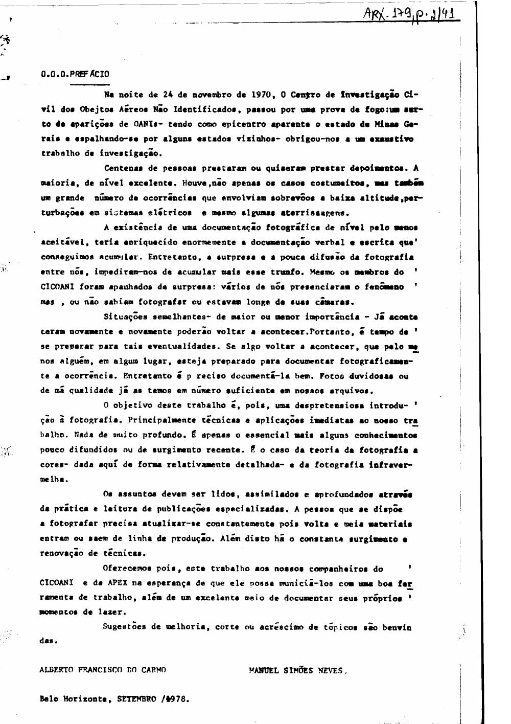 página do documento