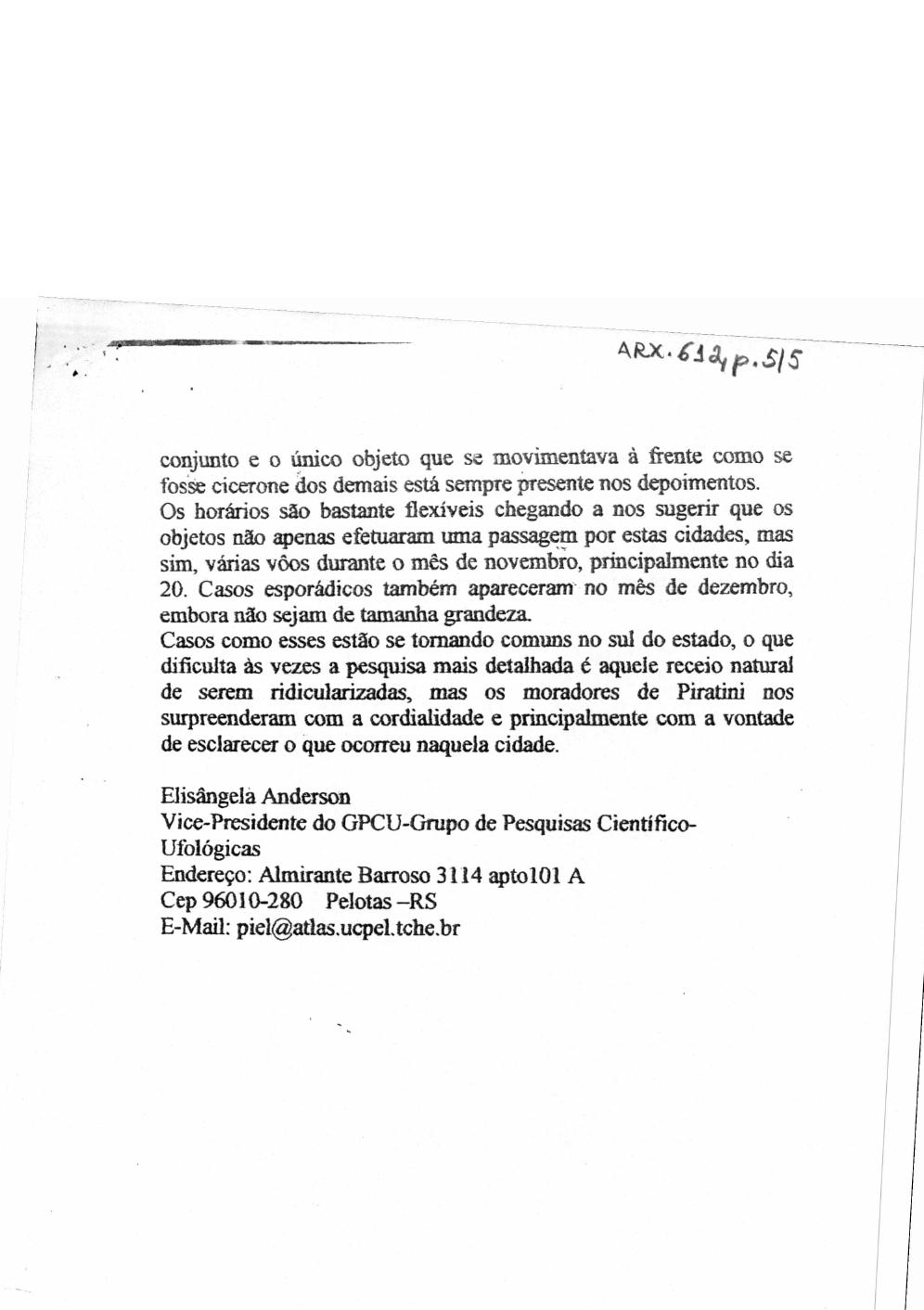 página do documento